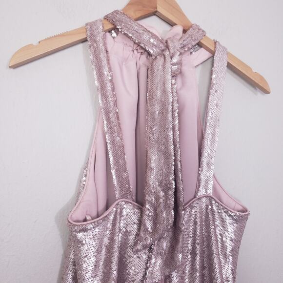 C/MEO Collective Illuminated Sequin Shimmer Mini Dress (Pink, Small) - Picture 10 of 16